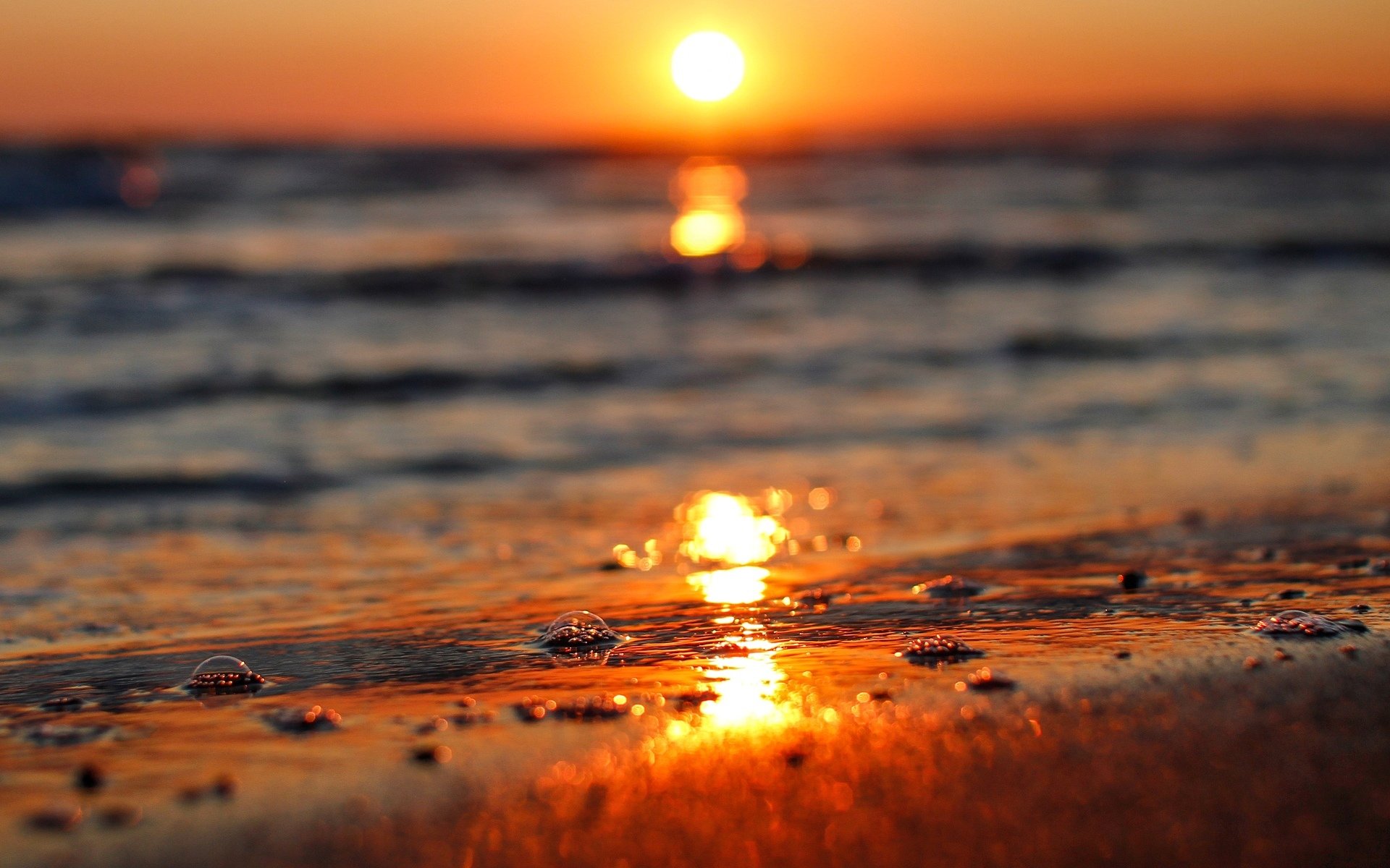 nature sea river water wave sunset sun bokeh background wallpaper widescreen full screen hd wallpapers fullscreen