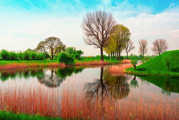 En Inglaterra, la naturaleza en primavera no es muy constante