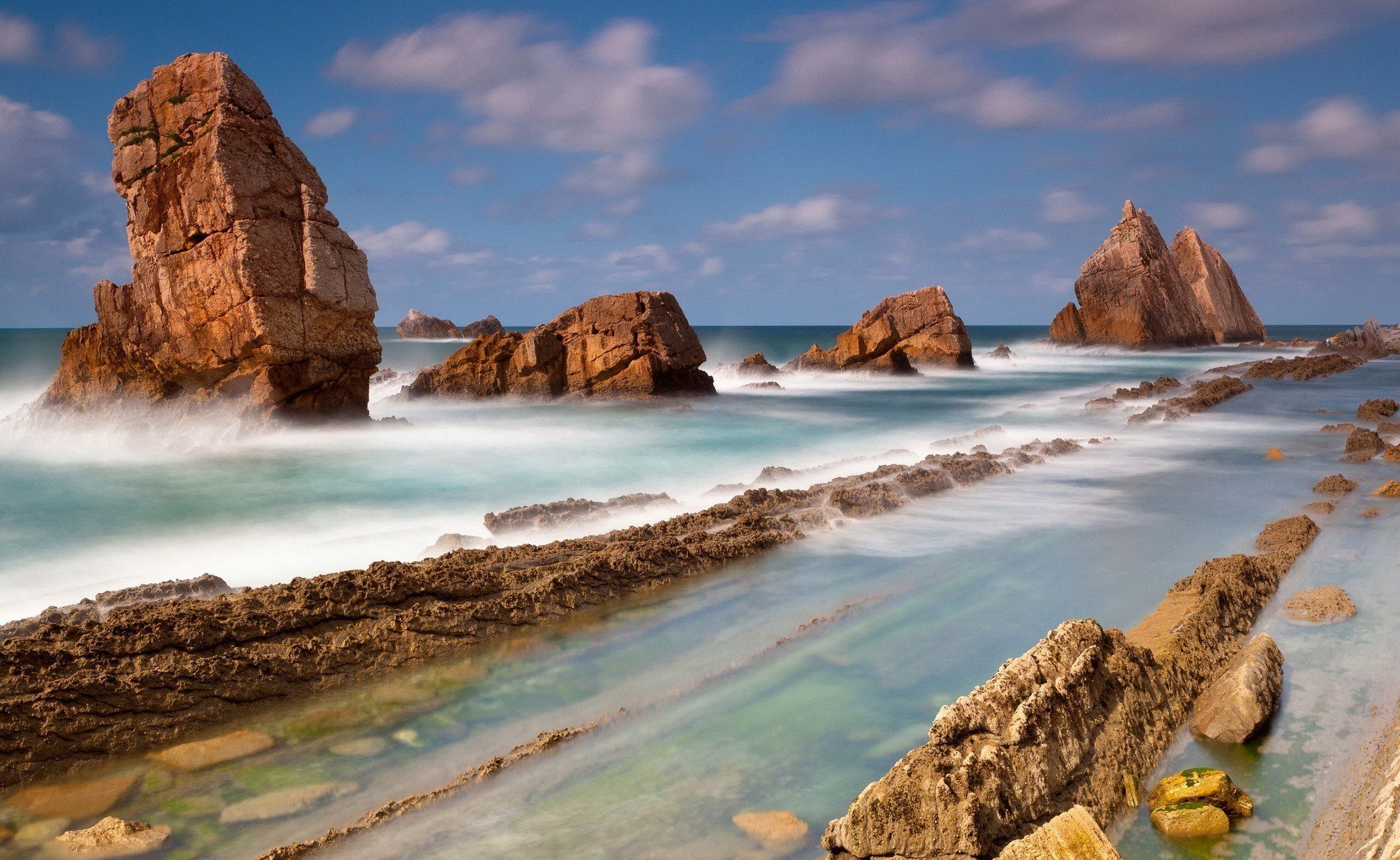 naturaleza paisaje agua rocas salientes