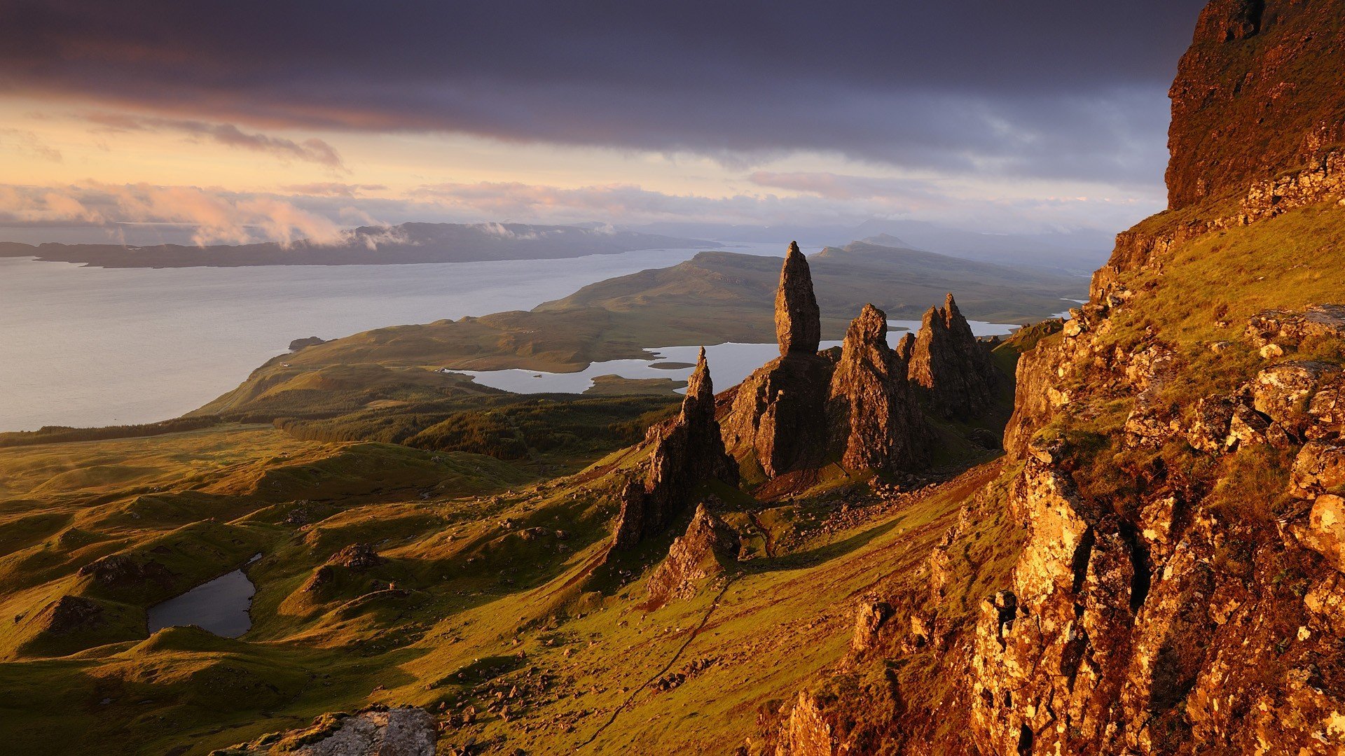 szkocja góry skały woda natura europa skye skały skały