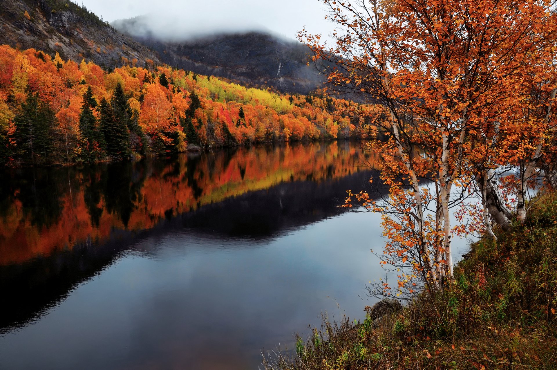 canada provincia di terranova e labrador autunno fiume humber river