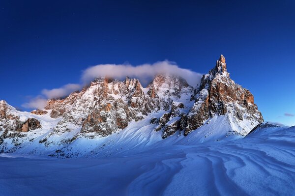 Winter rocks, dangerous beauty