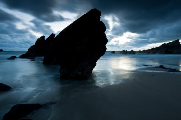 Boulders on the seashore