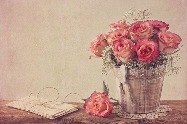 Ramo de flores de estilo Vintage