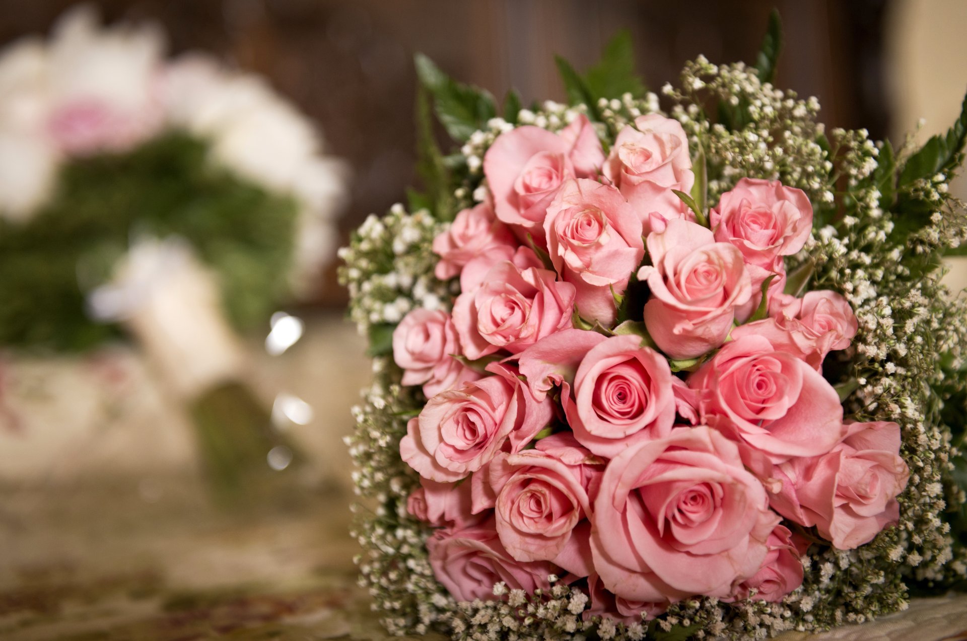 roses pink bouquet leaves flower