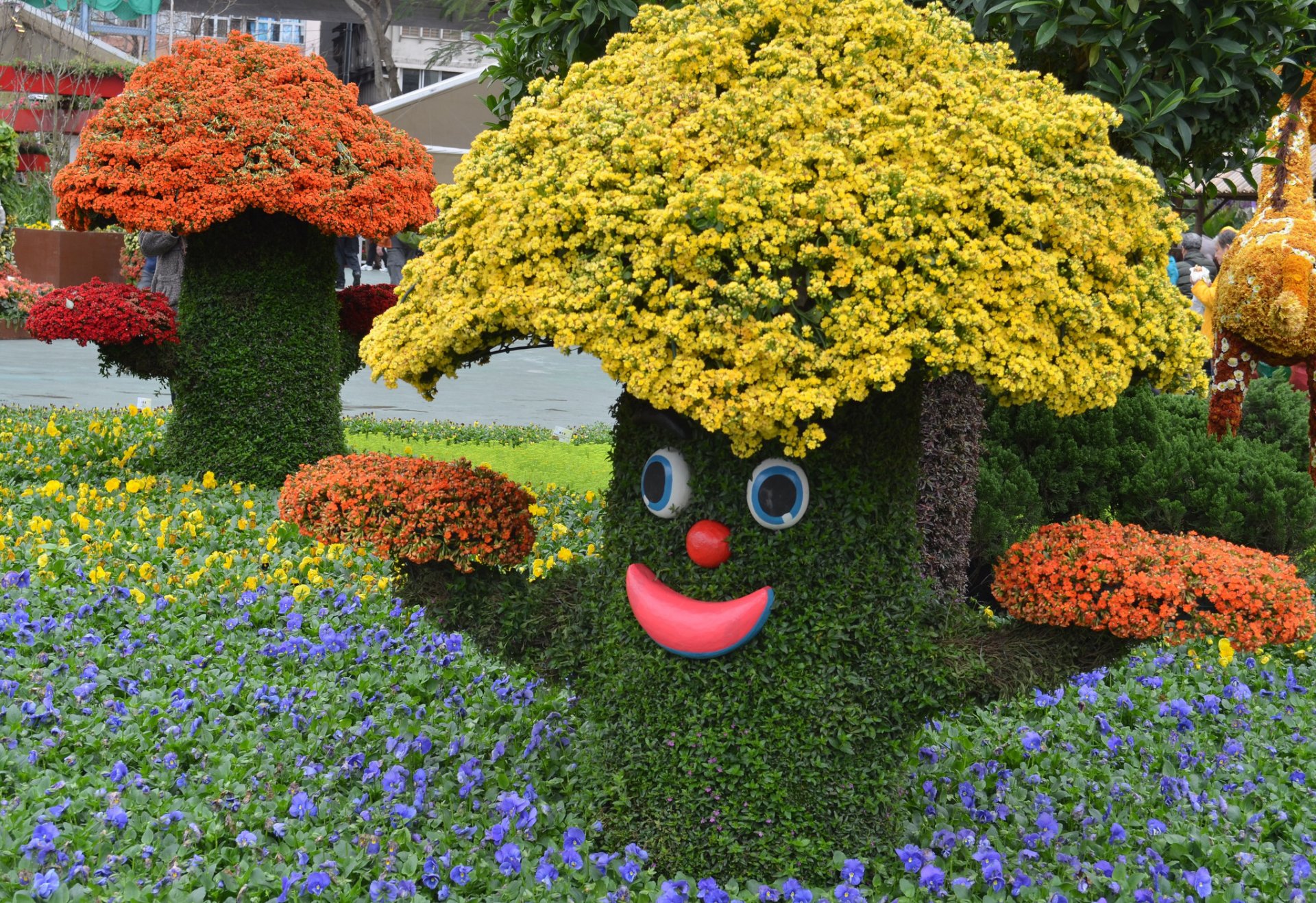 blumen blumenbeet glücklicher pilz