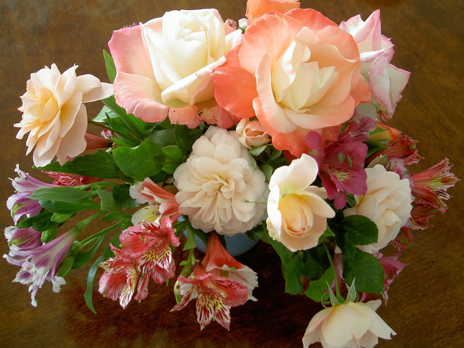 flowers flower roses alstroemeria bouquet nature