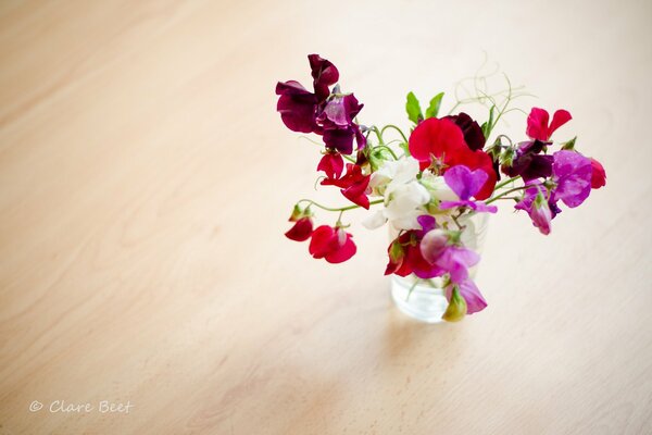 Florero con hermosas flores