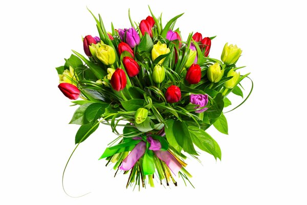 Bouquet di fiori di tulipano dai colori vivaci