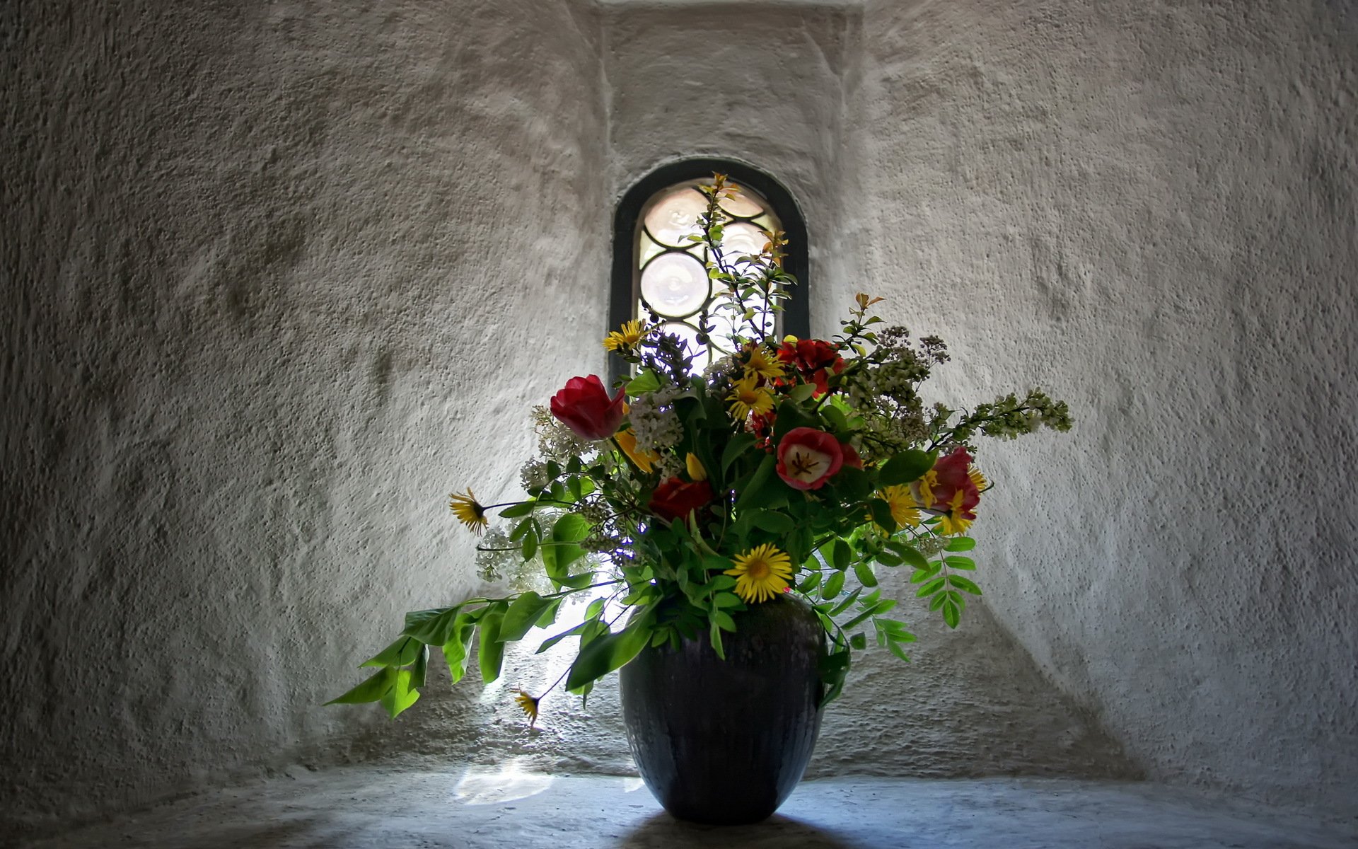 flores ramo ventana