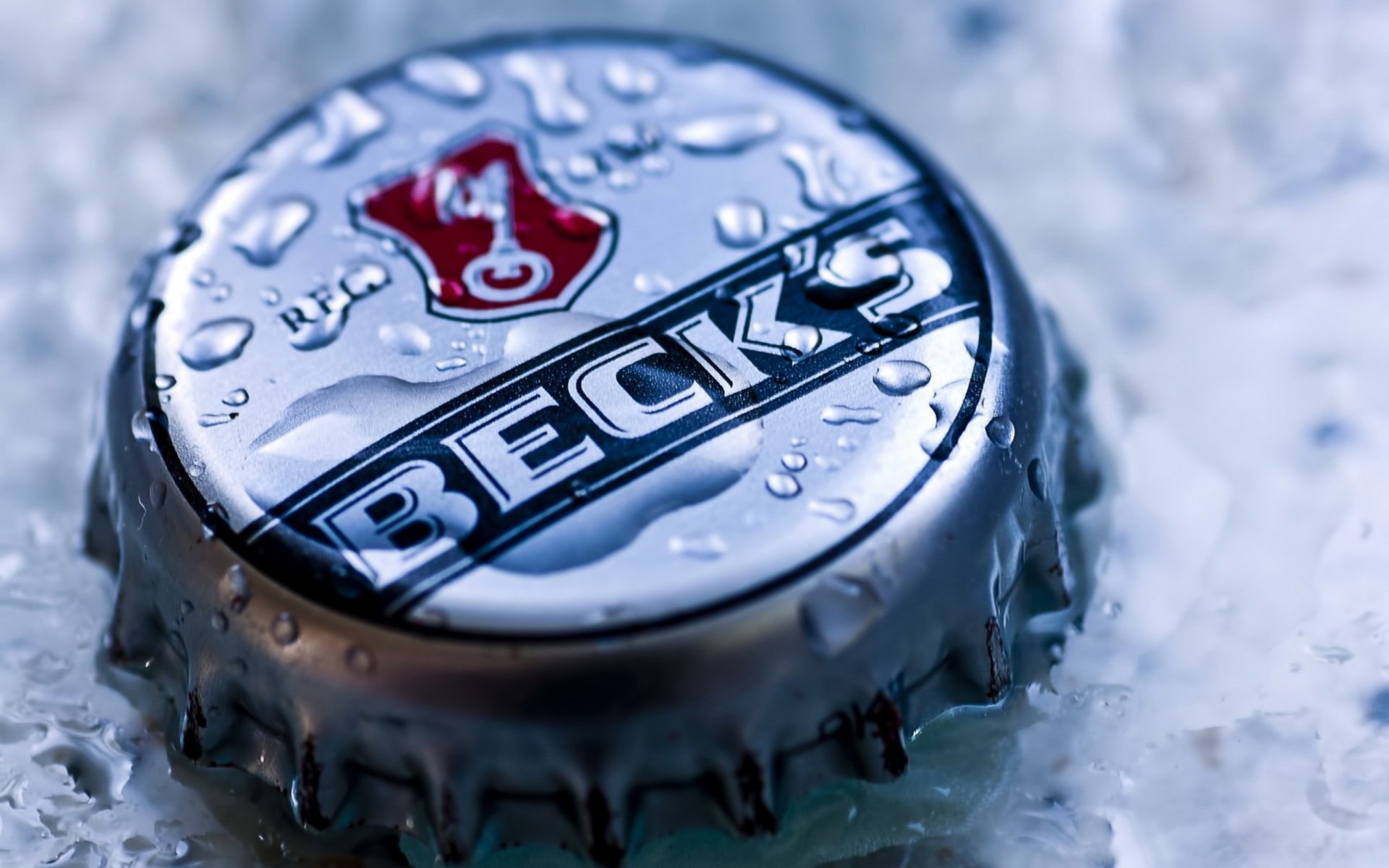 becks metal wet bottle cap