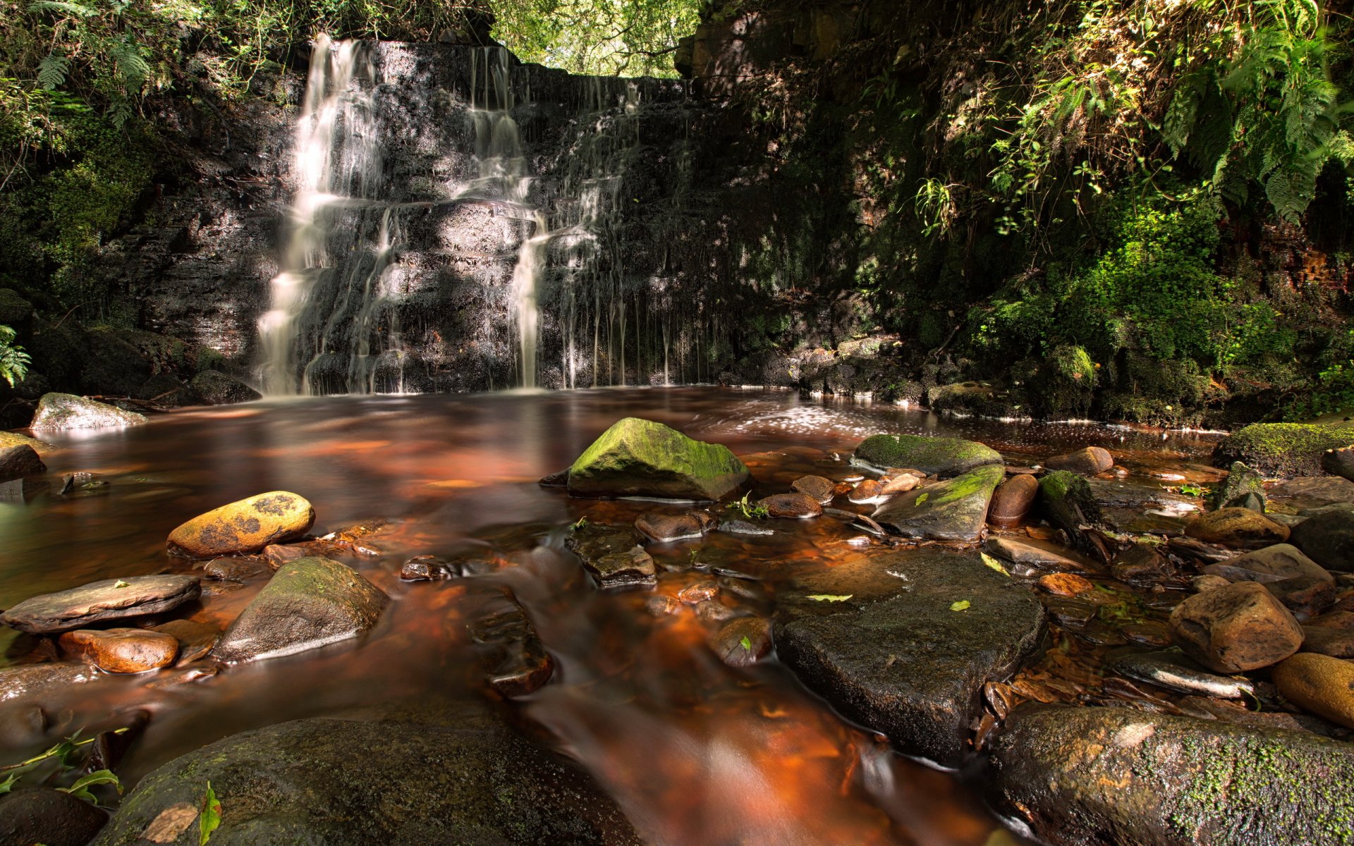 rivière cascade nature été