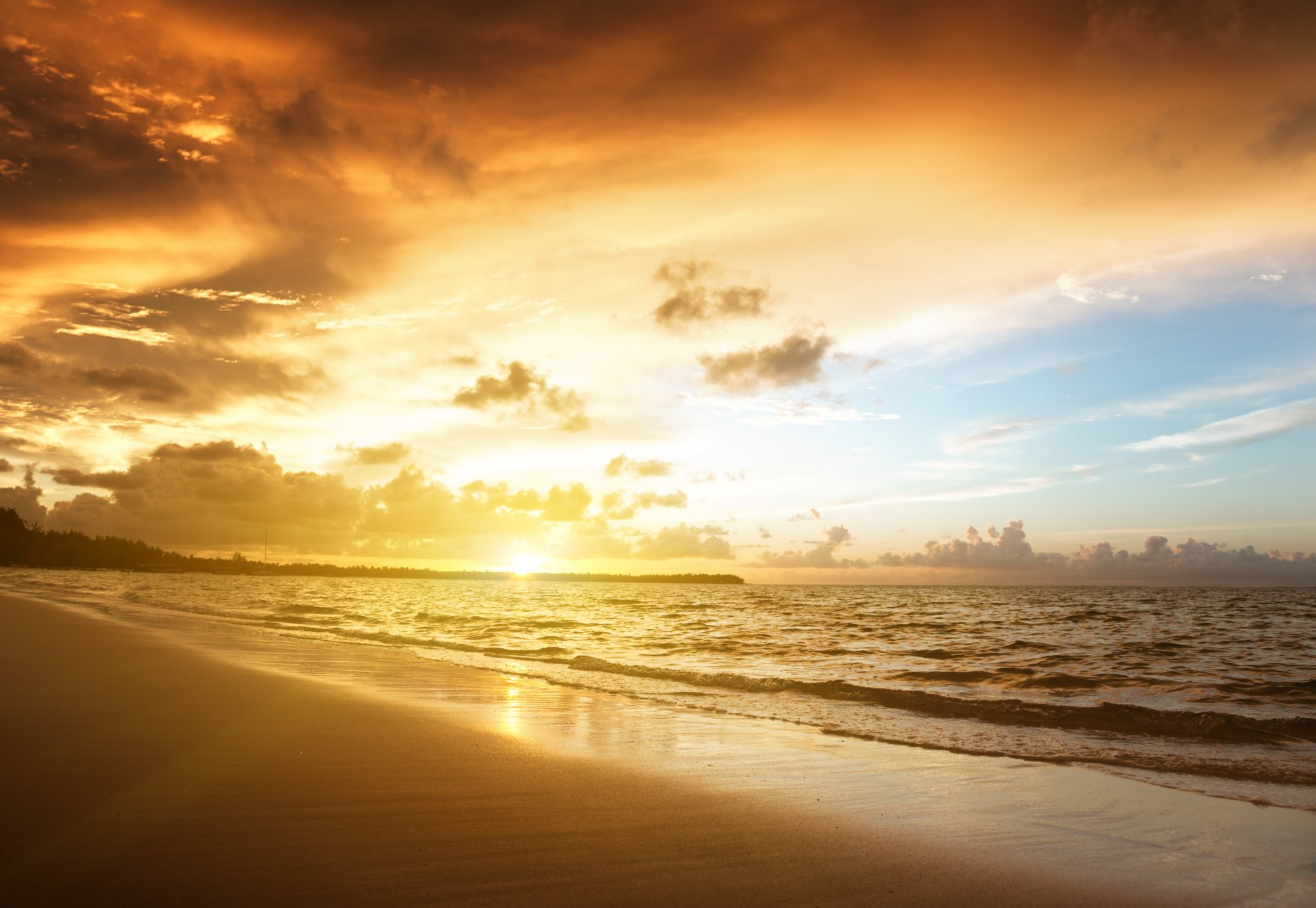 natur landschaft himmel wolken sand meer strand sonnenuntergang