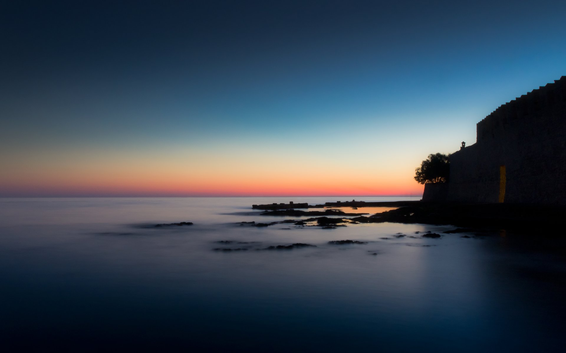 istria croatia sea fortress wall coast sunset