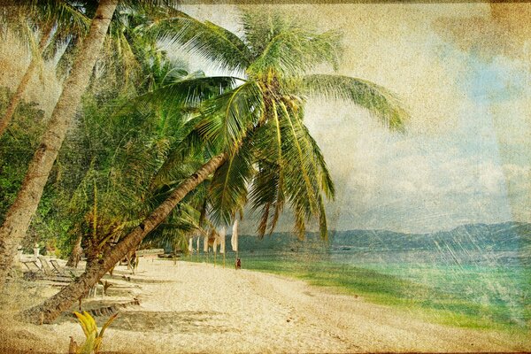 An old photograph of the sea coast