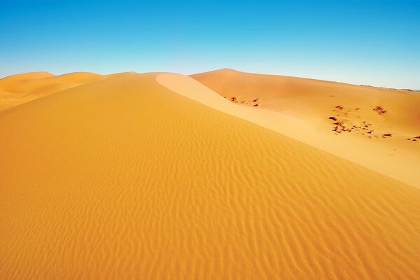 Deserto giallo illuminato dal sole