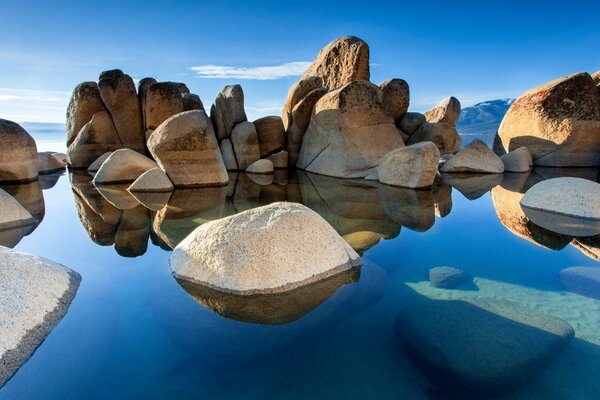 Huge stones of the sea coast