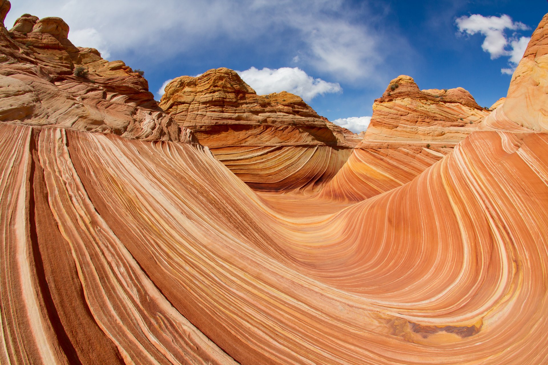 coyote buttes canyon rock line textures sky cloud