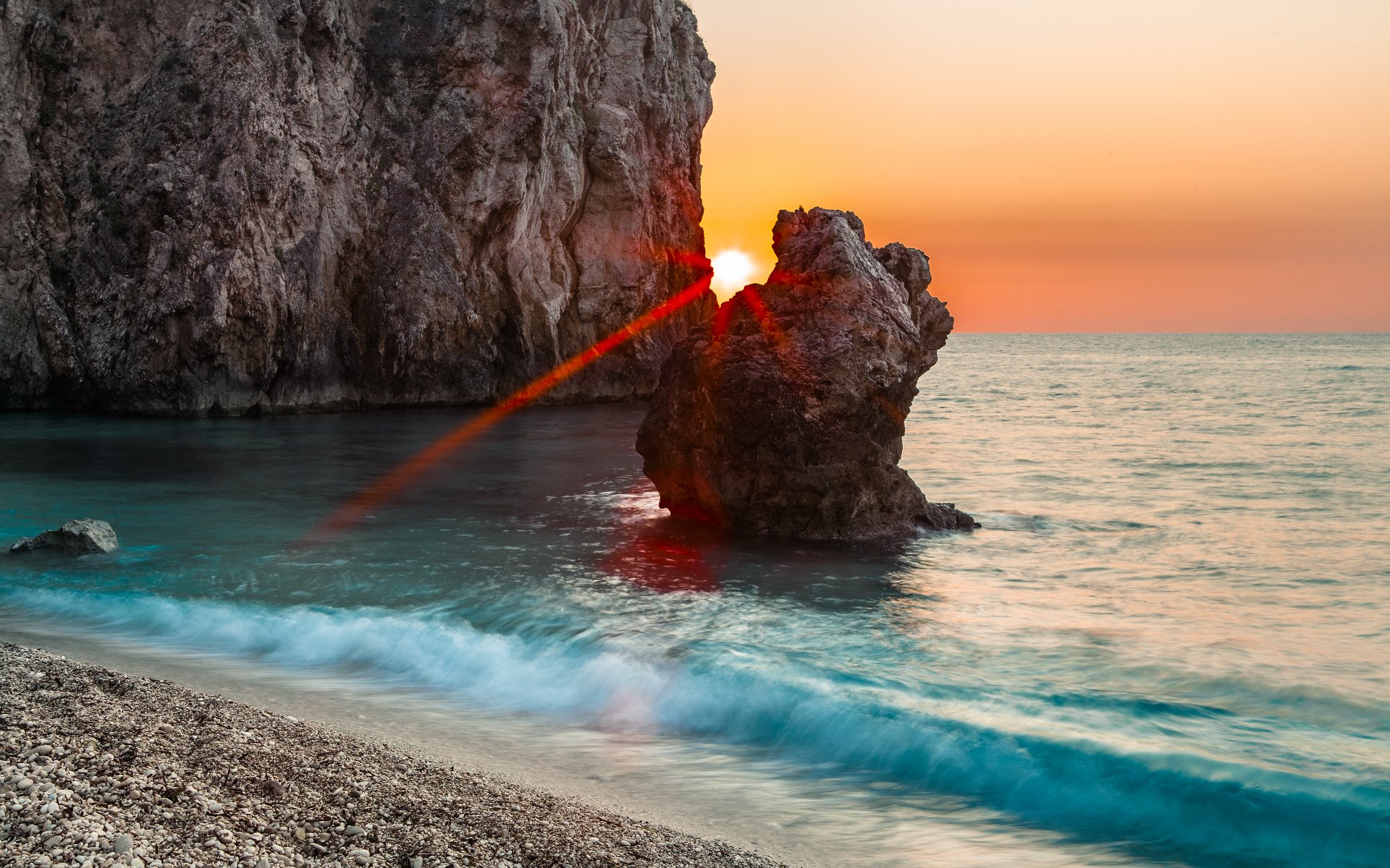 mare rocce tramonto