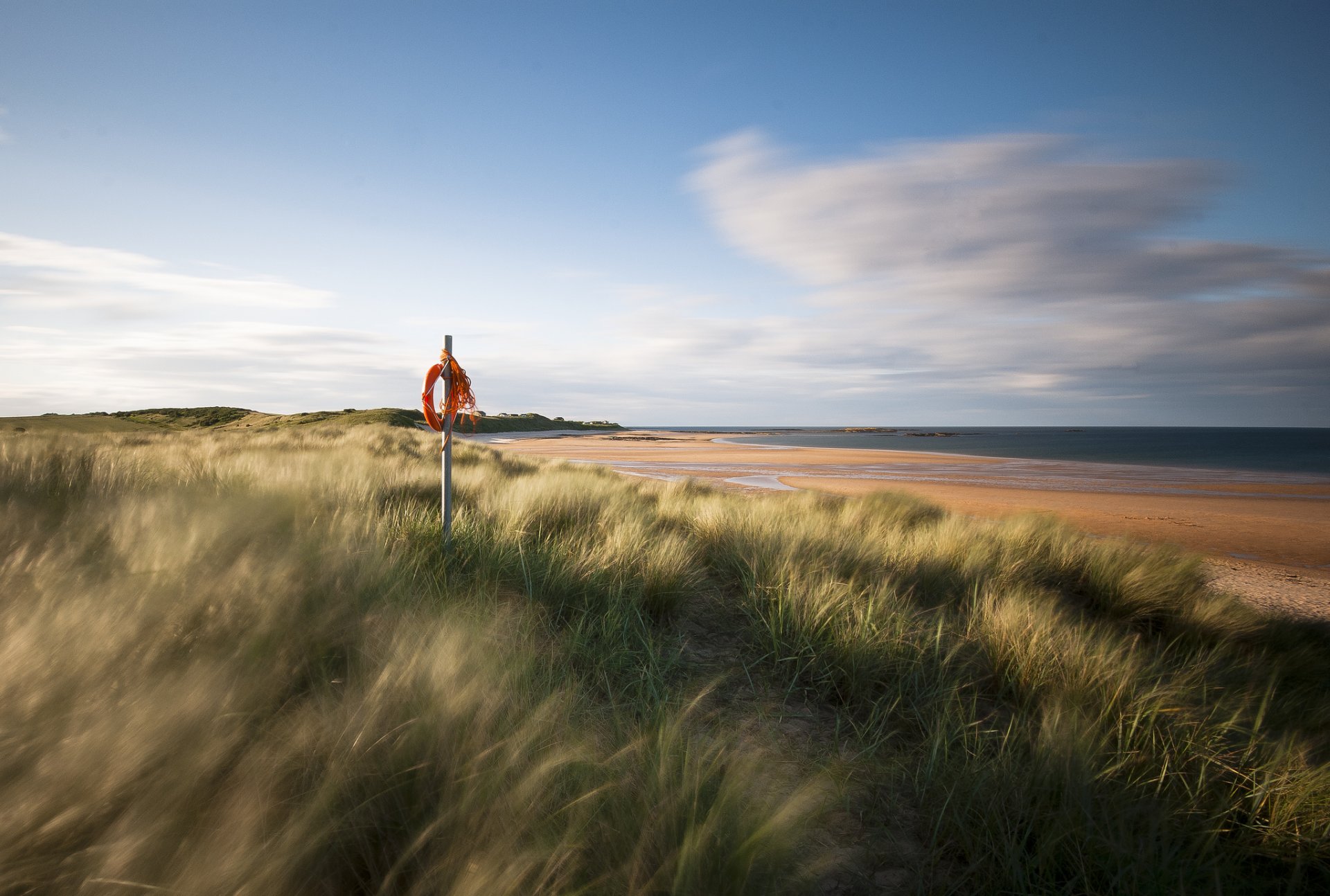 united kingdom england sea sand beach grass lifeline