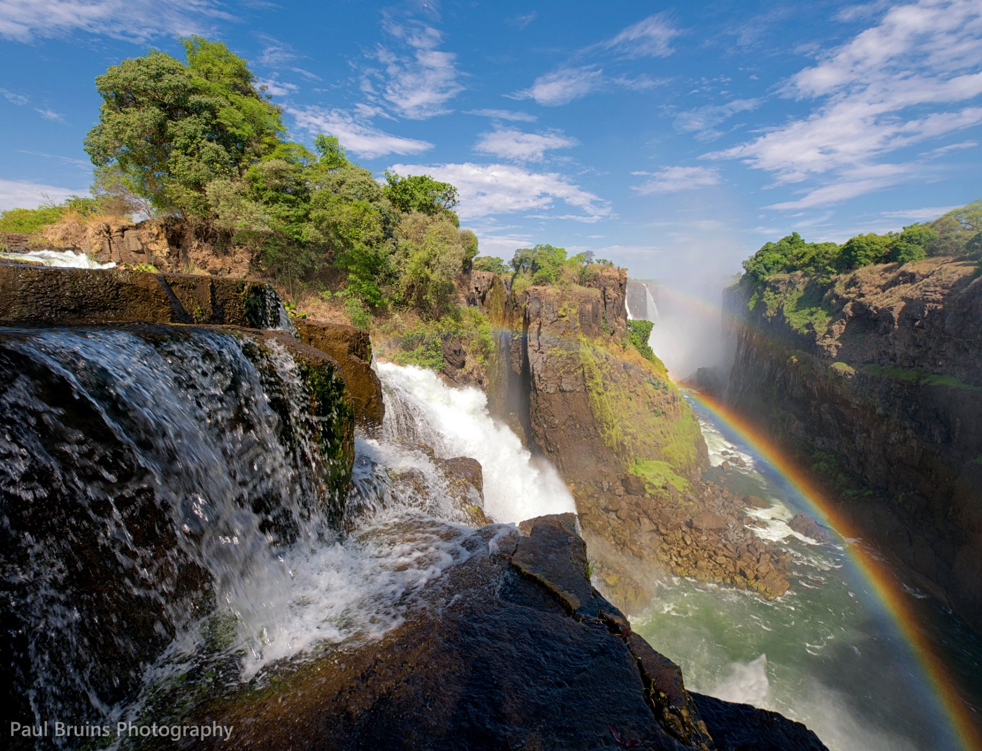 natur regenbogen wasserfall victoria südafrika sambia und simbabwe