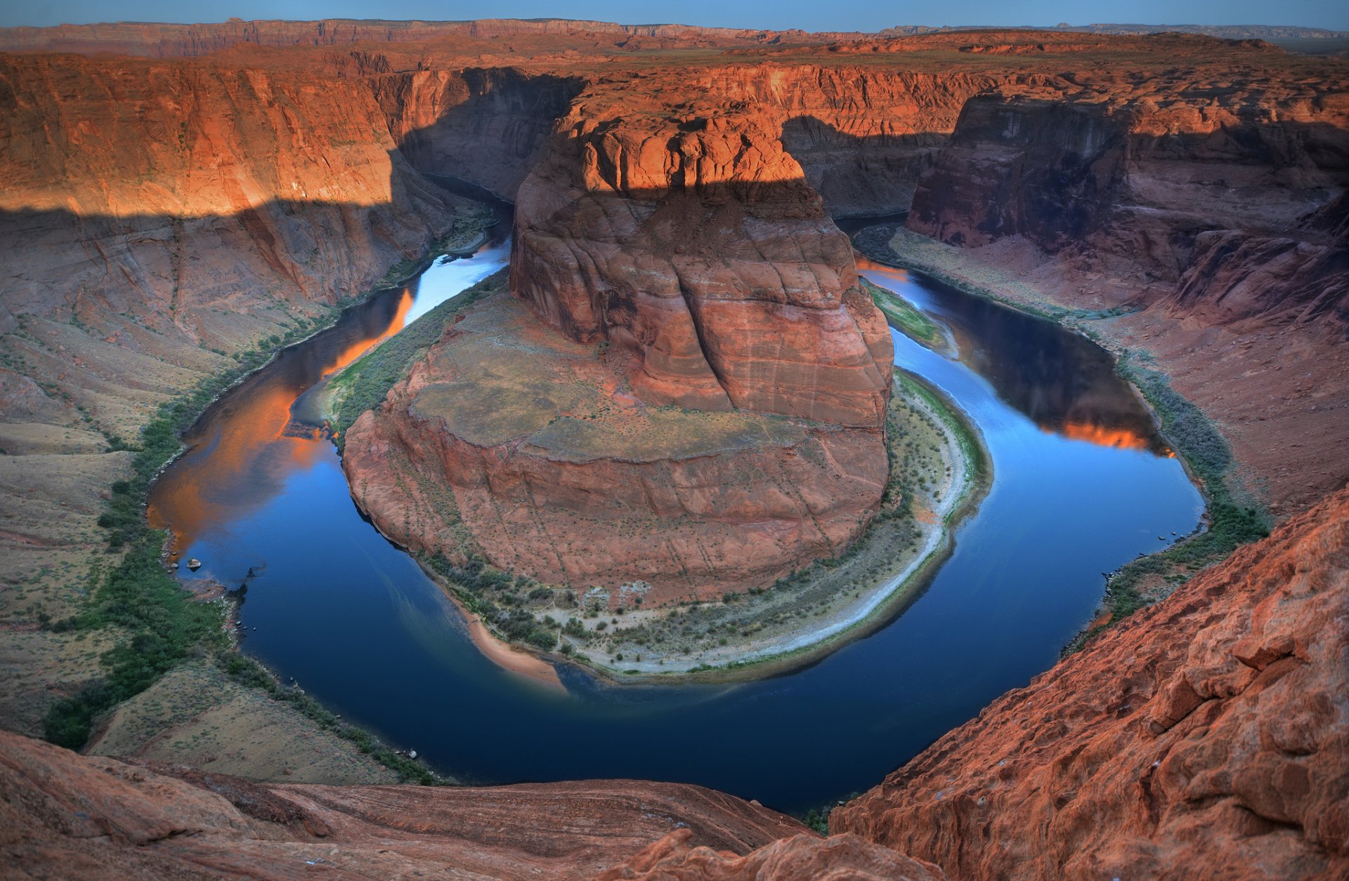 natur glen canyon colorado river hufeisen hufeisen bend arizona