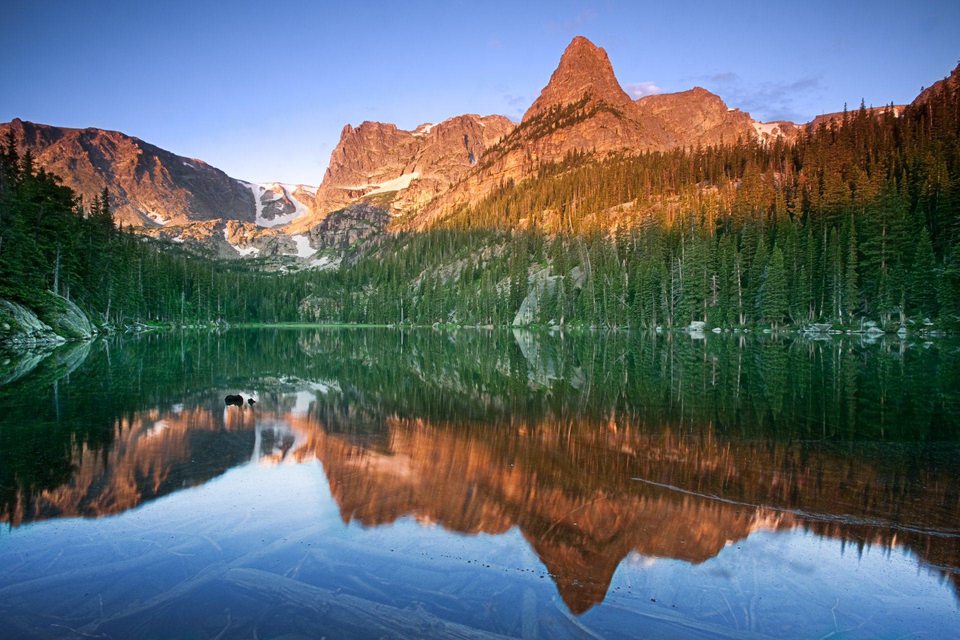 nature montagnes lac réflexion