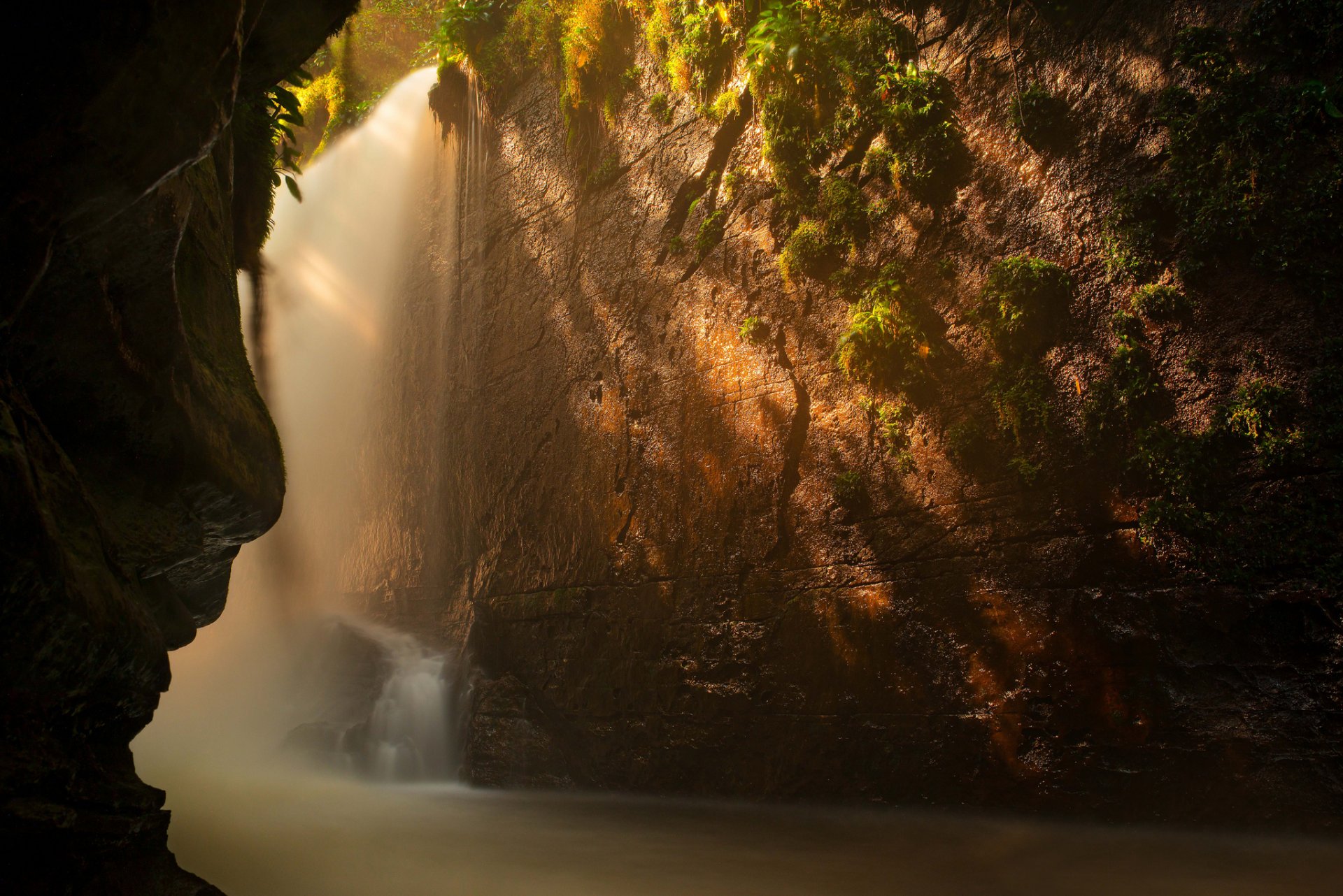 natur felsen gang wasser licht