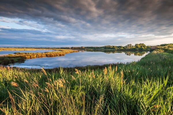 Evening French landscape