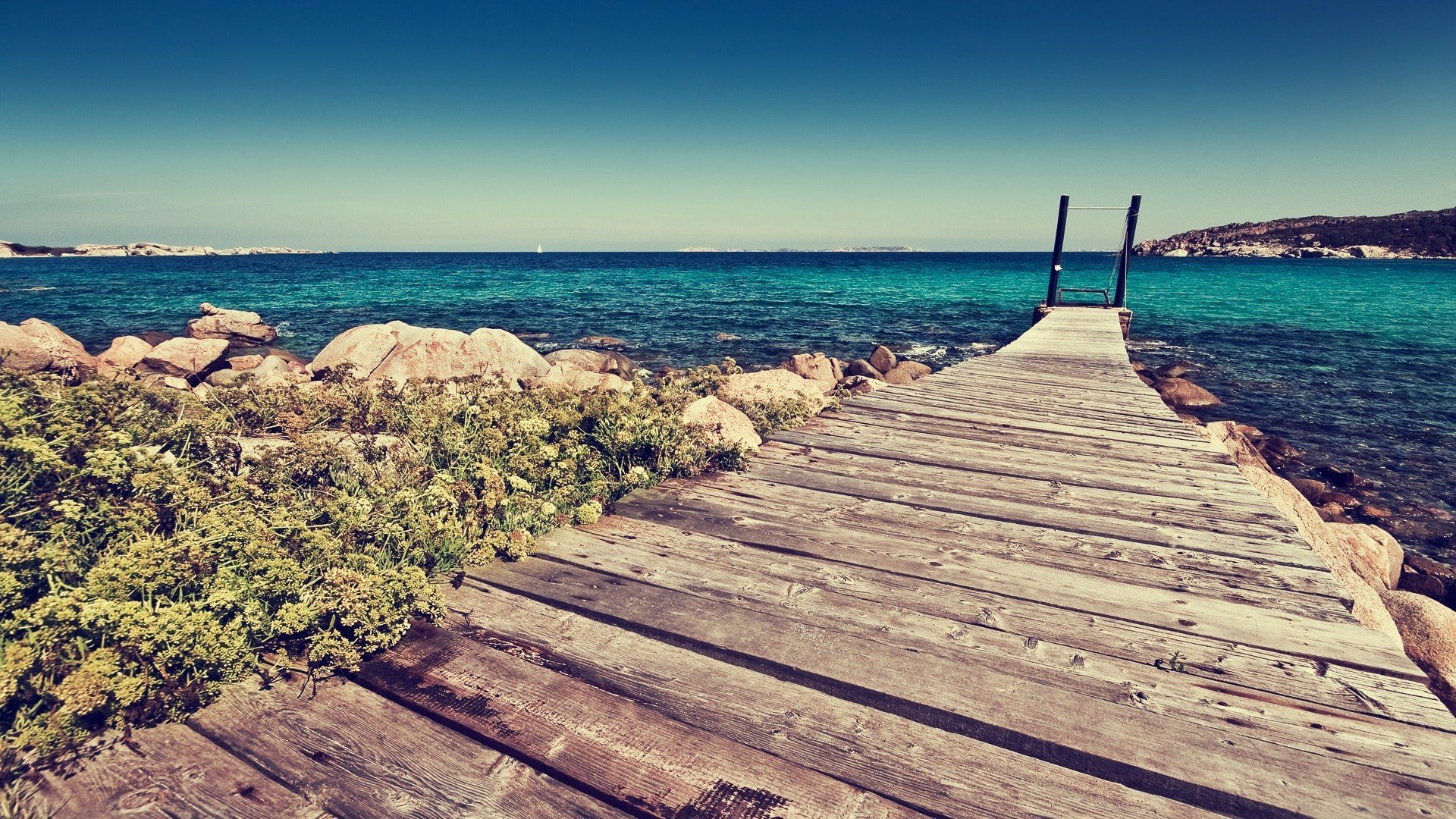 natura strada mare fiume cielo pietre