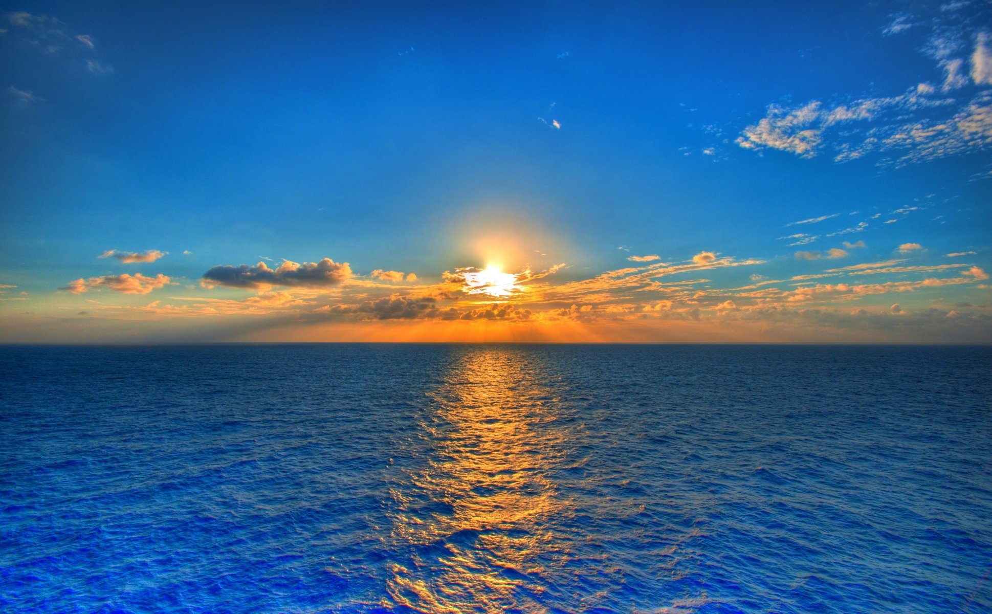 nature landscape sea sky sun sunset