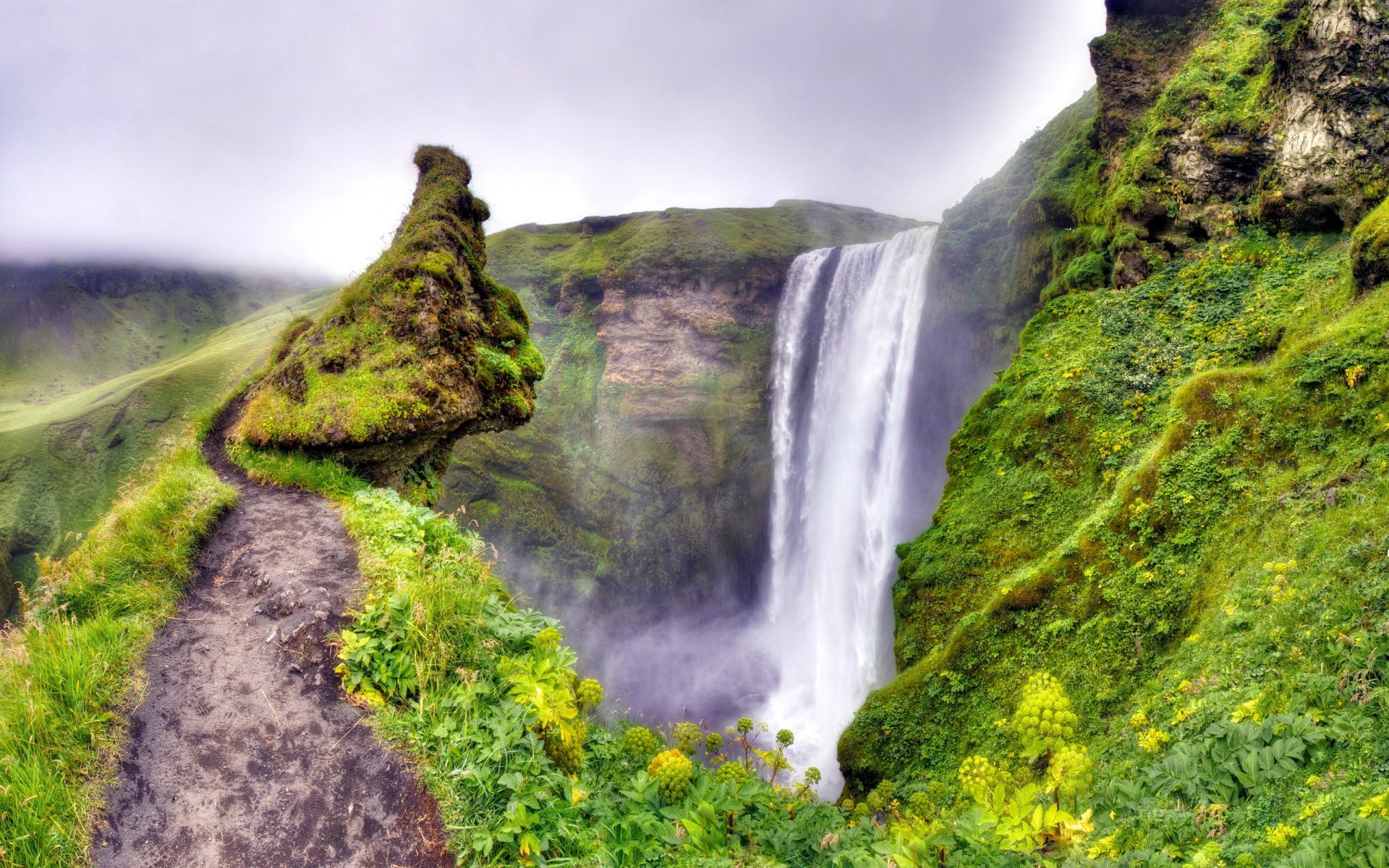 berge fluss wasserfall natur landschaft