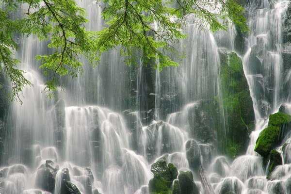 Fondos de pantalla cascada naturaleza