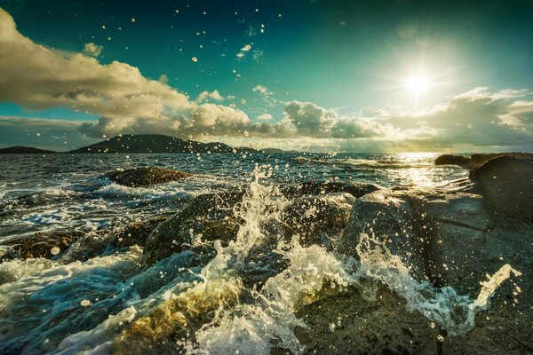 Bella foto dell oceano su carta da parati