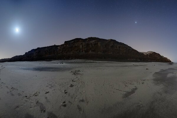 Blick auf die Planeten und den Mond von der Erde