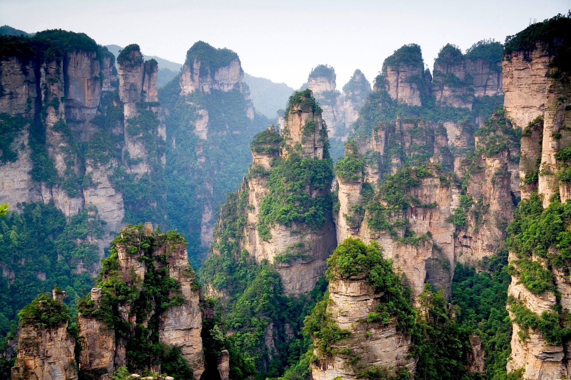 china berge felsen gipfel wald bäume