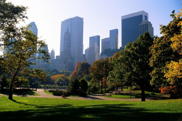 Un hermoso parque en nueva York