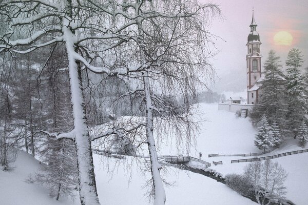 Schönes Winter-Österreich