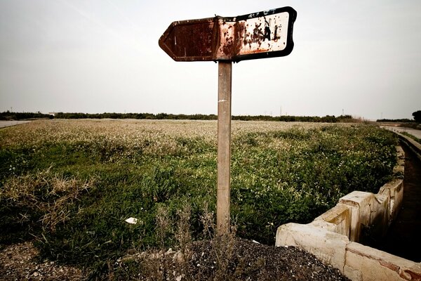 Pointeur de chemin dans le champ fondu