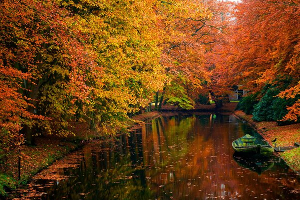 Un posto romantico in un bellissimo stagno