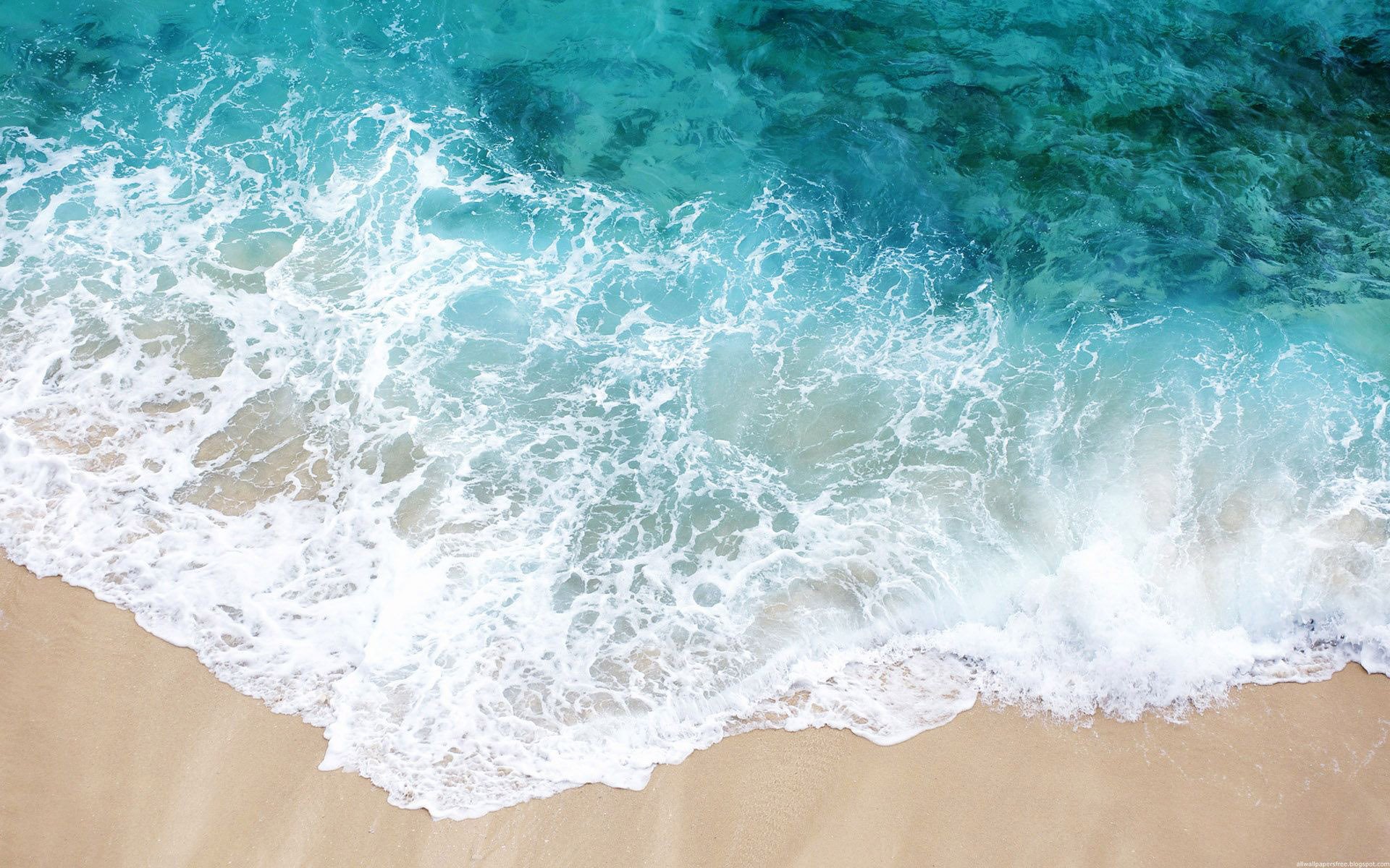 water beach from the top