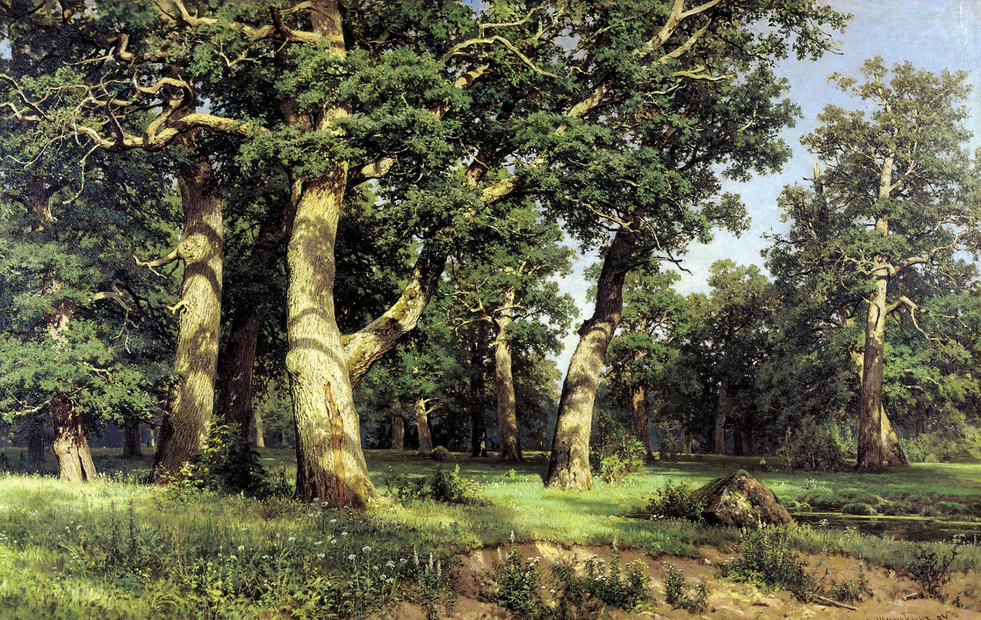 pattern reproduction shishkin canvas oil