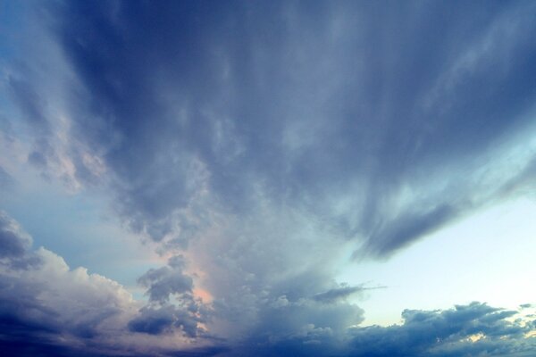 Blue clouds in the sky