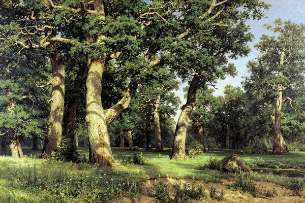 Shishkin Gemälde Reproduktion Öl Leinwand