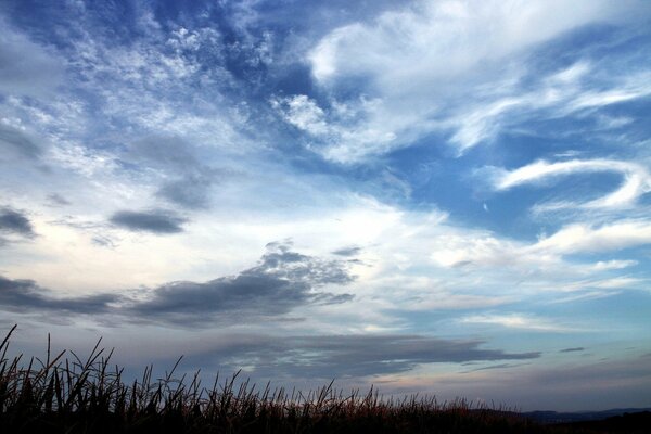 Himmlische Weite. Wolken schweben