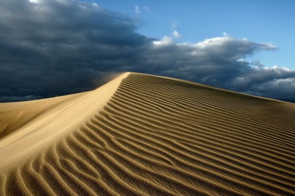 Copertina galleggiante attraverso il cielo nel deserto