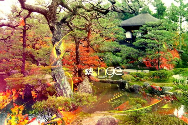 Гармония японского сада с нотами виртуальной реальности