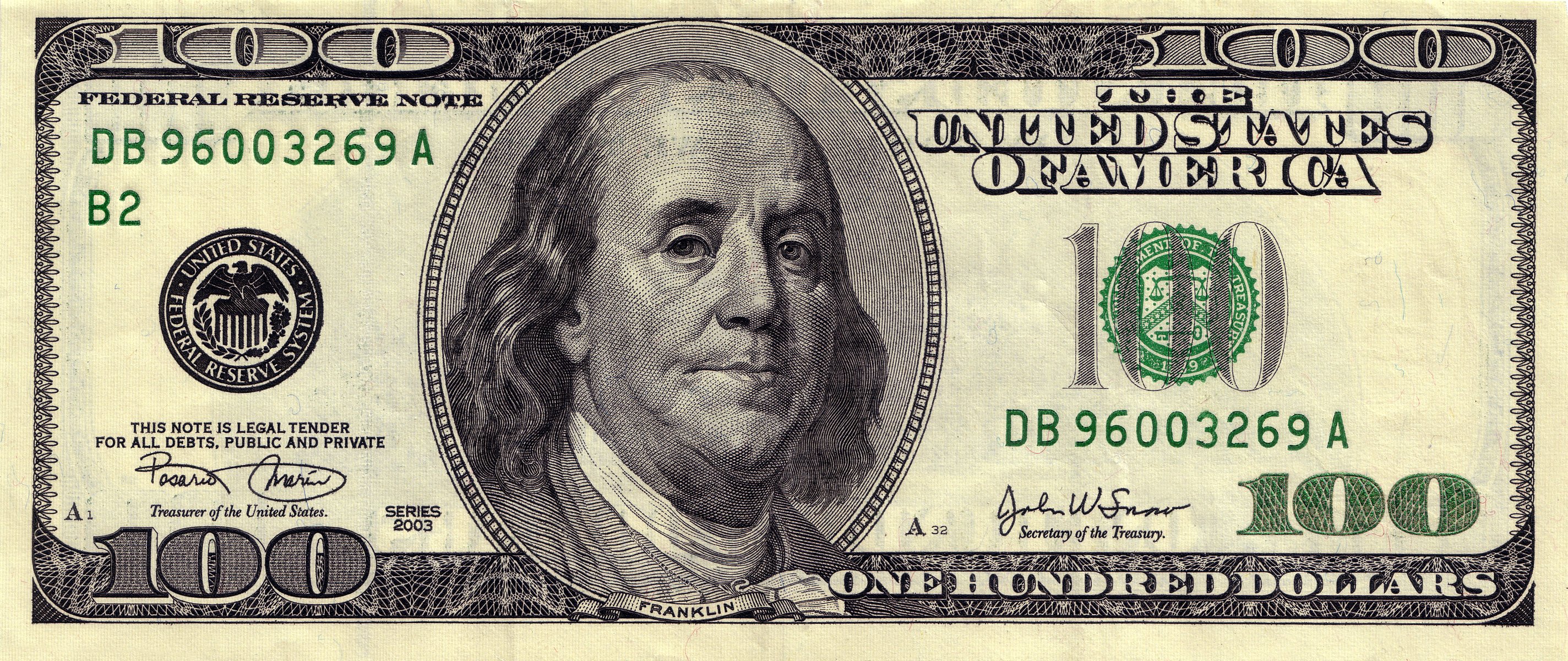 franklin federal dinero verde dólares