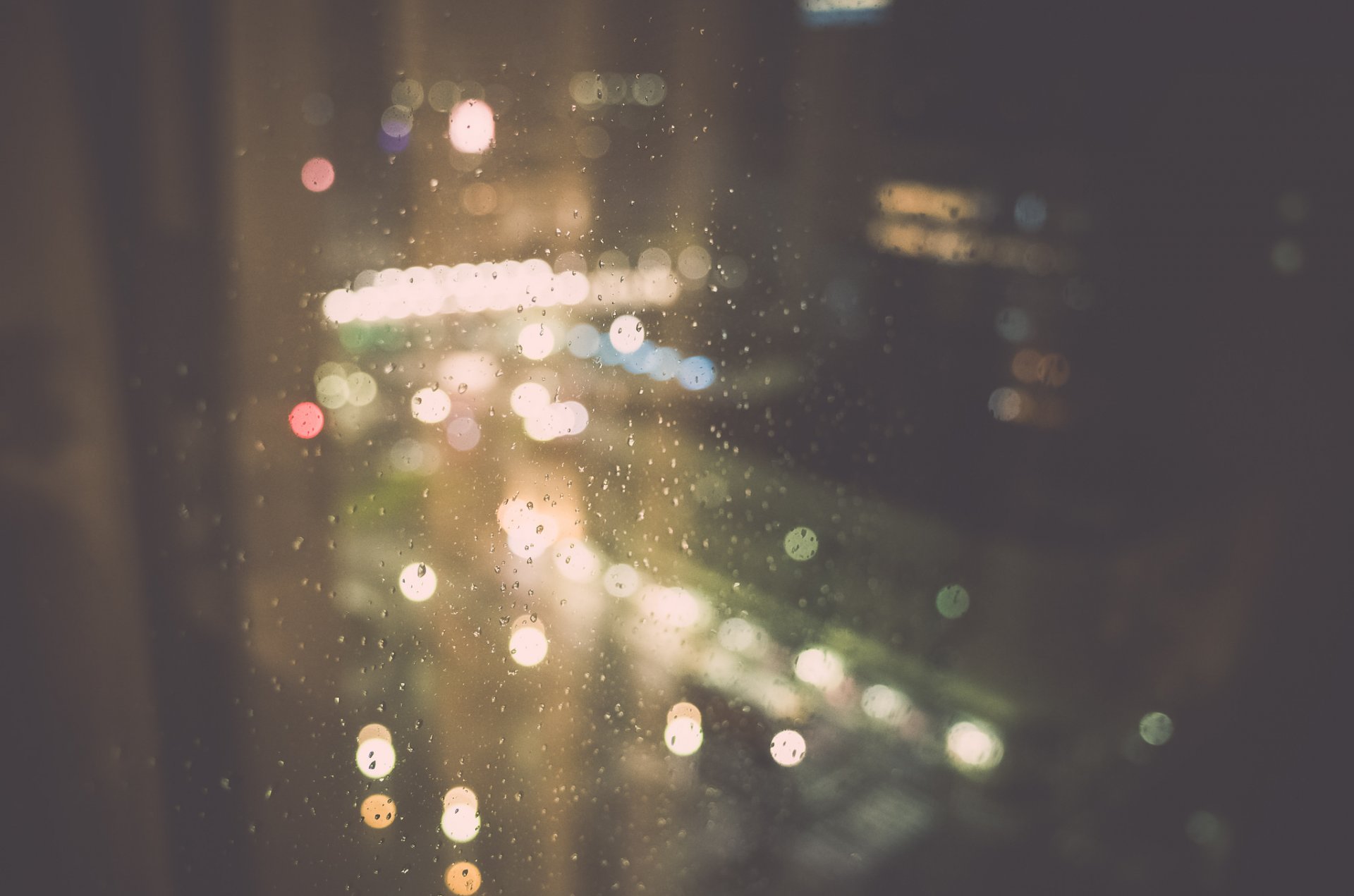 window glass drops rain