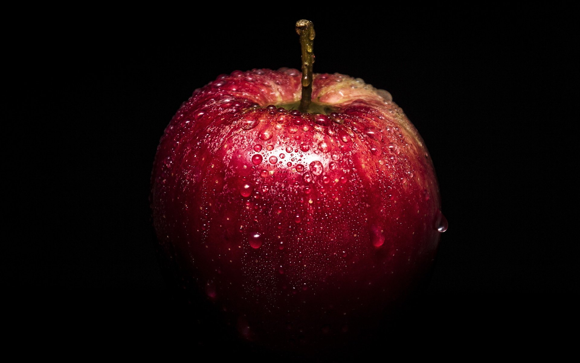 apple drops close up